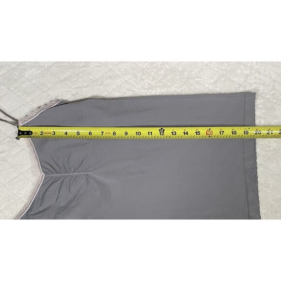 Victorias Secret Pink Lace Trimmed Gray Camisole Top Shelf Bra Y2K Women's Sz L - Picture 3 of 5